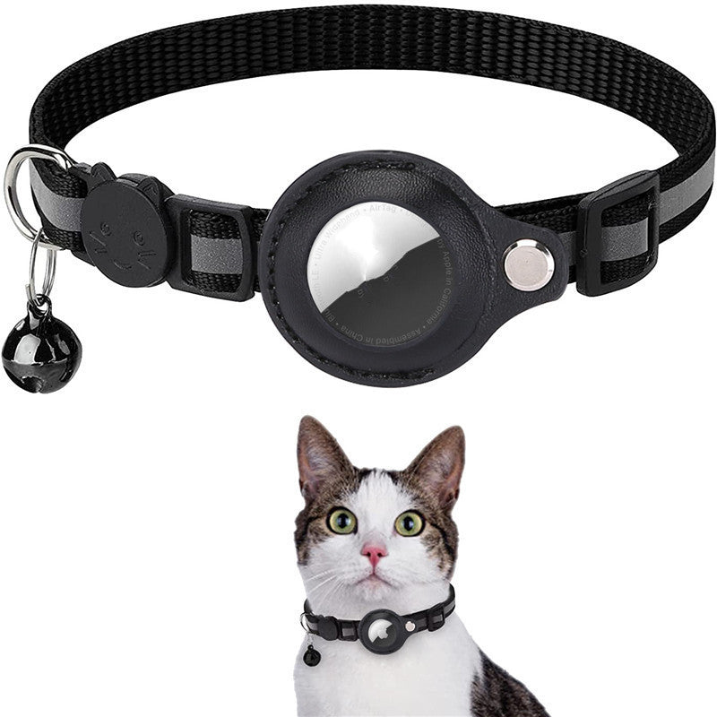 Reflective Pet Collar with AirTag Holder – Waterproof & Adjustable (US Shipping)