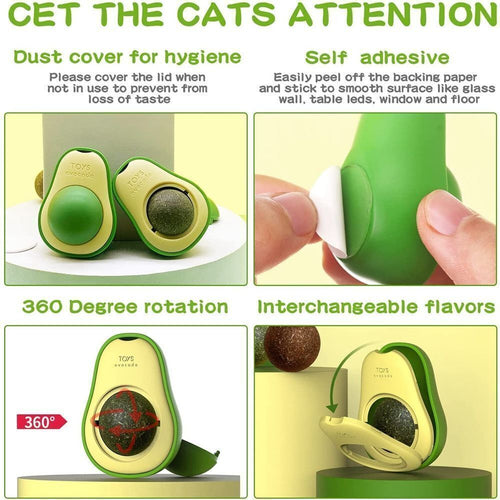 Avocado Catnip Toy for Cats - Interactive Chew & Teeth Cleaning Treat Toy