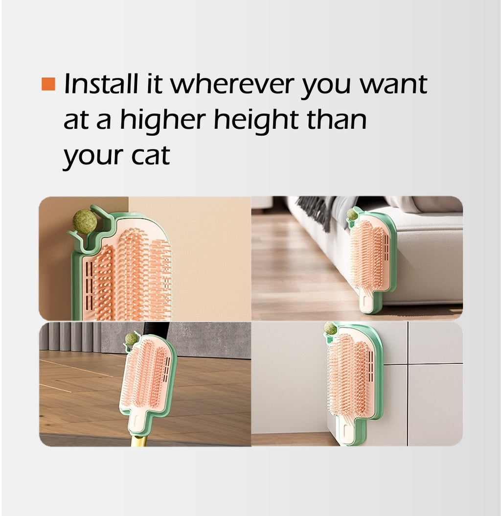 Cat Self-Grooming Corner Brush & Massager