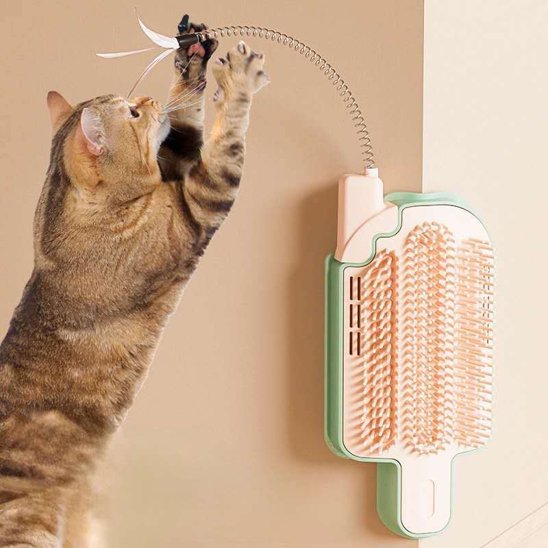 Cat Self-Grooming Corner Brush & Massager