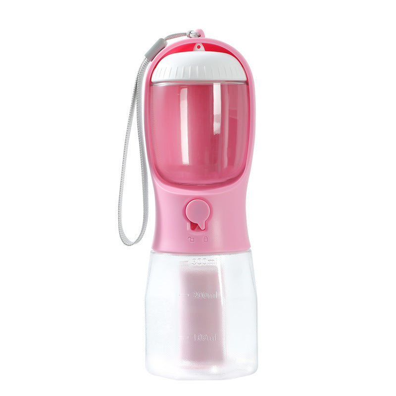 3-in-1 Portable Dog Water Bottle with Food & Waste Bag Dispenser